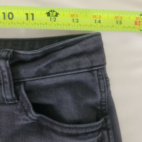 Cello Jeans Juniors 5 Black High Rise Womens Skinny Leg Distressed Denim 28x26.5 - Picture 3 of 16